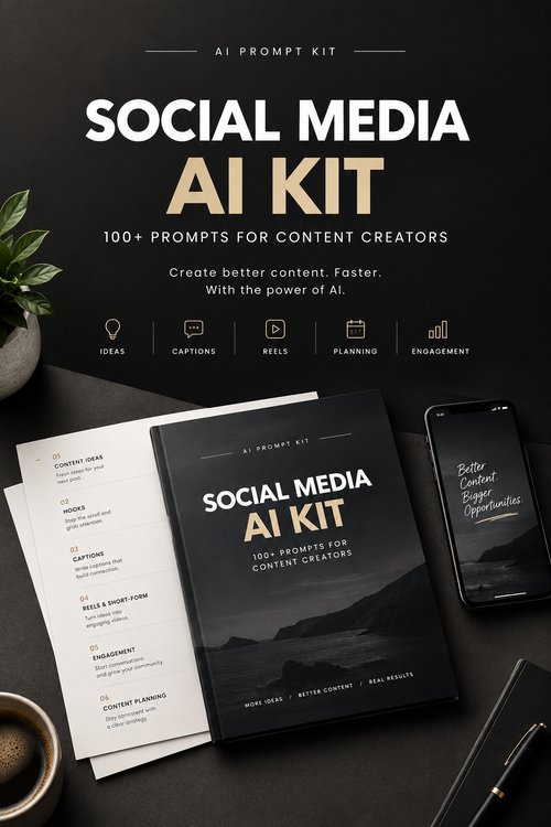 Social Media AI Creator Pack – 100+ AI-Prompts — included in the 3-kit bundle