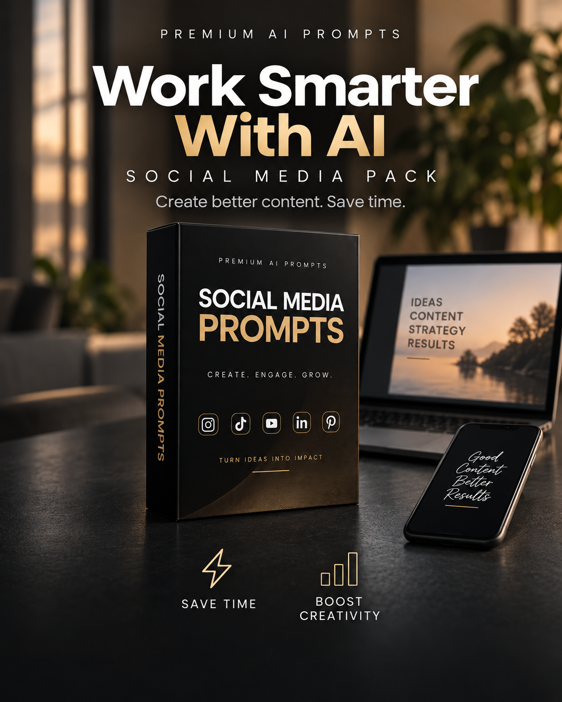AI Creator Complete Bundle – Social Media, YouTube & Instagram | 260 Prompts